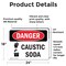 Signmission Caustic Soda Danger Sign, Vinyl Decal, 24in W x 18in L, 2PK OS-2PACK-DS-D-1824-L-1058 - alternate 5